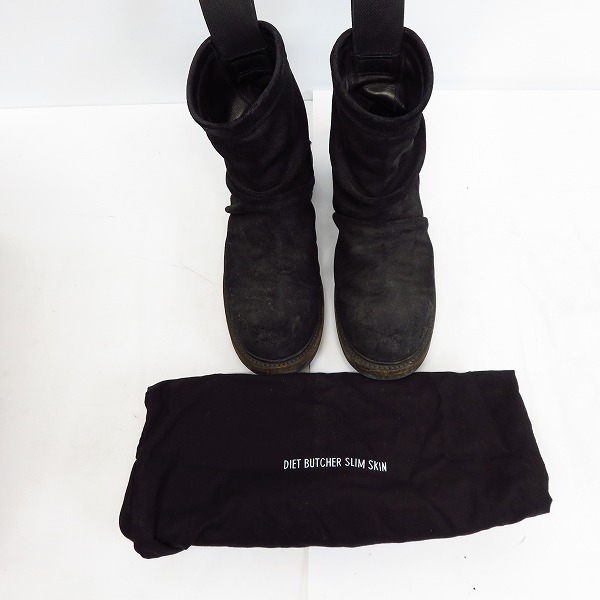 実際に弊社で買取させて頂いたDIET BUTCHER SLIM SKIN/ダイエットブッチャースリムスキン スウェードブーツ/43の画像 8枚目