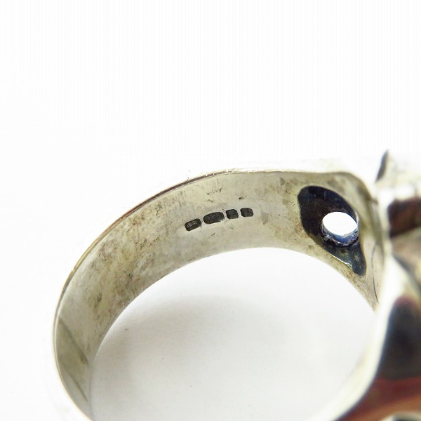 実際に弊社で買取させて頂いた【ギャラ付】CRAZY PIG/クレイジーピッグ フォークロウズアイリング レッド/キャッツアイ 23.5号の画像 7枚目