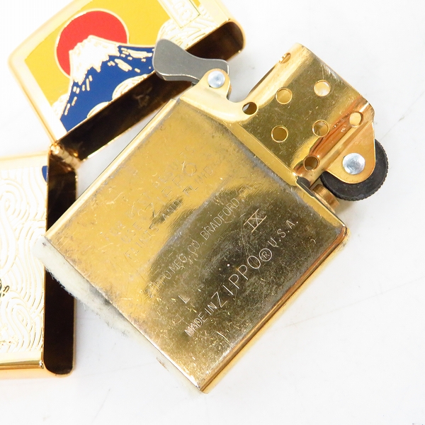 ZIPPO/ジッポー 和柄 一富士二鷹三茄子 ゴールド 1993年製の買取