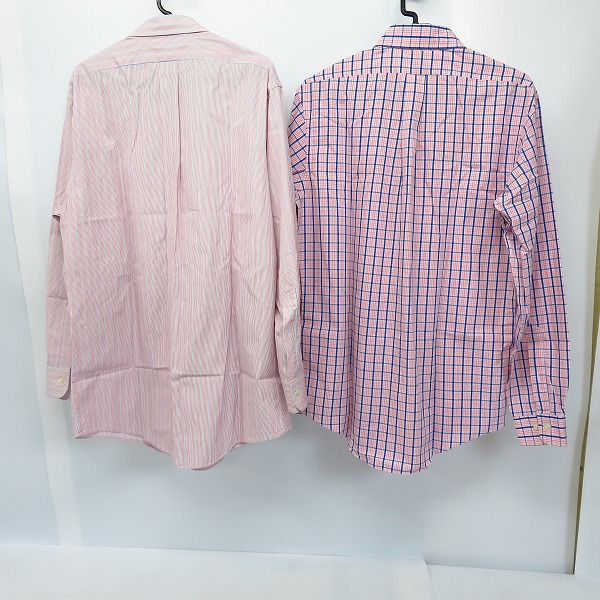 実際に弊社で買取させて頂いたBROOKS BROTHERS/ブルックスブラザーズ ストライプ/チェック 長袖シャツ/M/16-32/2点セットの画像 1枚目