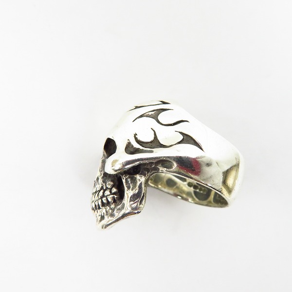 実際に弊社で買取させて頂いた【ギャラ付】CRAZY PIG/クレイジーピッグ トライバルスカルリング 15.5号 の画像 2枚目