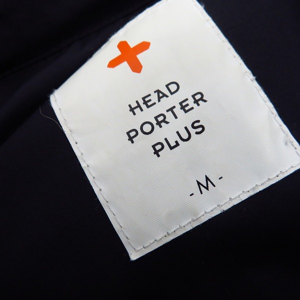 実際に弊社で買取させて頂いたHEAD PORTER PLUS/ヘッドポータープラス レザー切り替え ナイロンジャケット/Mの画像 2枚目