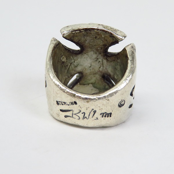 実際に弊社で買取させて頂いたBILL WALL LEATHER/BWL/ビルウォールレザー 18K MALIBU/マリブ クロス リング/9号の画像 4枚目