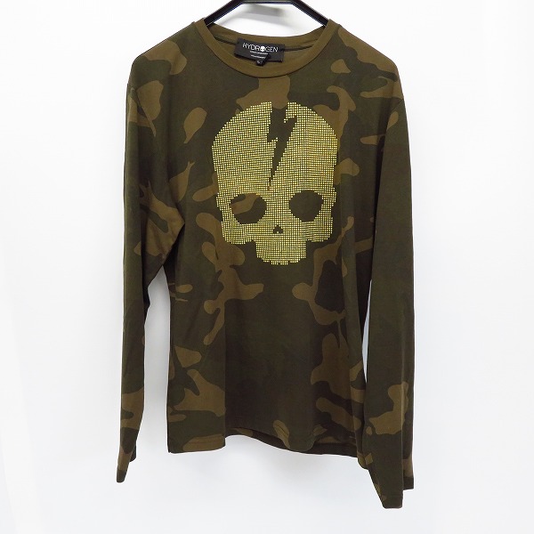 実際に弊社で買取させて頂いた【未使用】HYDROGEN/ハイドロゲン Tシャツ 長袖 カモフラ柄/L 