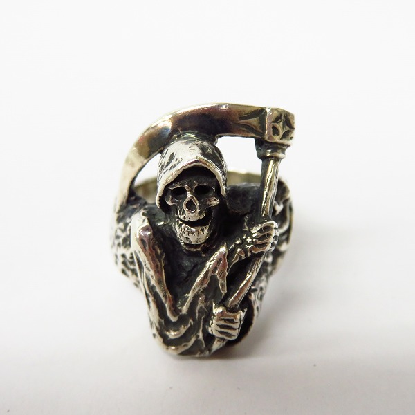 実際に弊社で買取させて頂いた【ギャラ付】CRAZY PIG/クレイジーピッグ ラージグリムリーパーリング 25号の画像 1枚目