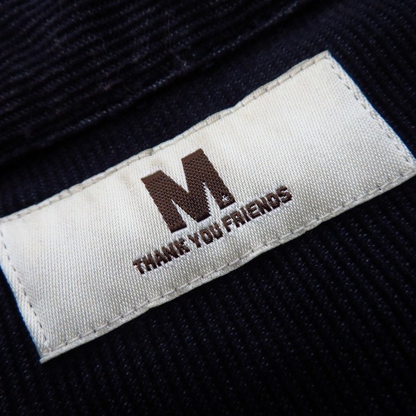 実際に弊社で買取させて頂いたM/エム 長袖チェックシャツ スター刺繍 コーデュロイ切替 Mの画像 2枚目