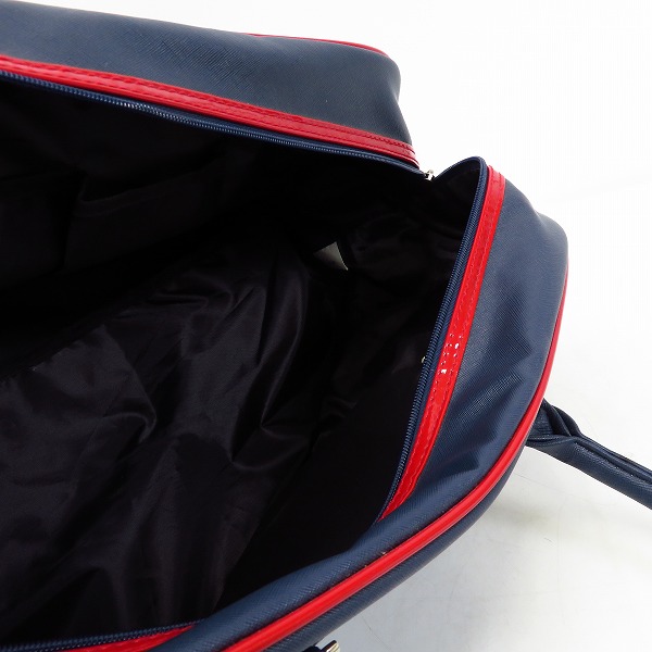 実際に弊社で買取させて頂いたLe coq sportif/ルコックスポルティフ シューズインショルダーストラップ付ボストンバッグ ネイビー×レッド/QQ2158の画像 3枚目