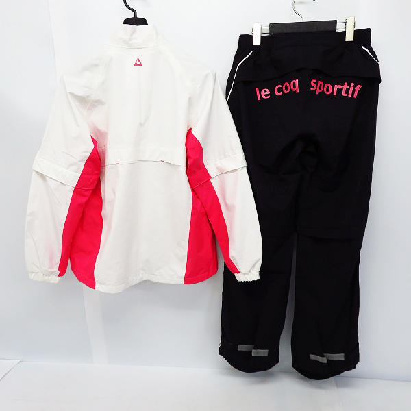実際に弊社で買取させて頂いたLe coq sportif/ルコック レディースゴルフ レインフォーサーライト レインウエア 上下セット L/QGL7015CPの画像 1枚目