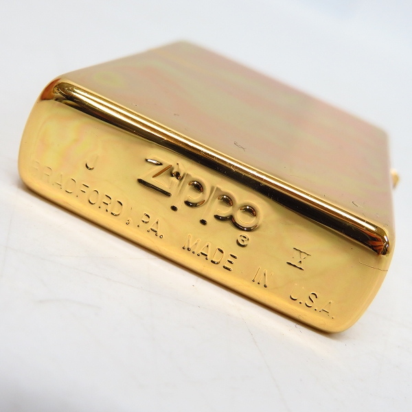 ZIPPO/ジッポー 和柄 一富士二鷹三茄子 ゴールド 1993年製の買取