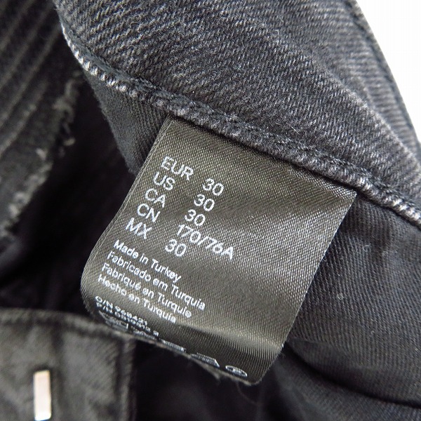 実際に弊社で買取させて頂いたBALMAIN×H&M/バルマン×エイチアンドエム コーティングバイカーデニムパンツ/US30の画像 4枚目