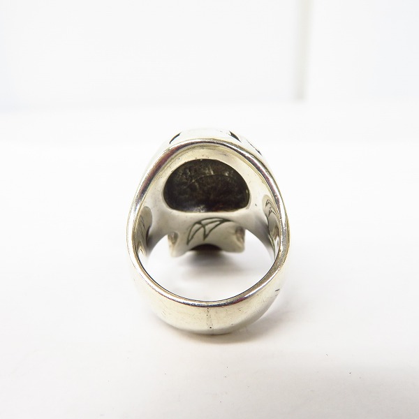 実際に弊社で買取させて頂いた【ギャラ付】CRAZY PIG/クレイジーピッグ トライバルスカルリング 15.5号 の画像 3枚目