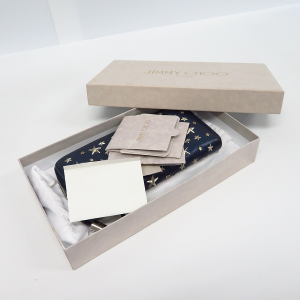実際に弊社で買取させて頂いたJIMMY CHOO/ジミーチュウ 132 FILIPA PRT クリスタルスタースタッズ 長財布/ウォレットの画像 8枚目