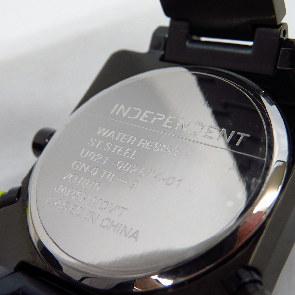 実際に弊社で買取させて頂いた【動作未確認】INDEPENDENT/インディペンデント 腕時計 U021-002674-01 の画像 3枚目