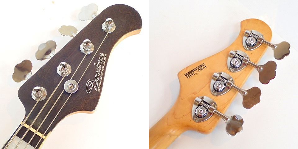 実際に弊社で買取させて頂いた★【一部難あり】Bacchus/バッカス HAND MADE/ハンドメイド ジャズベタイプ エレキベースの画像 2枚目