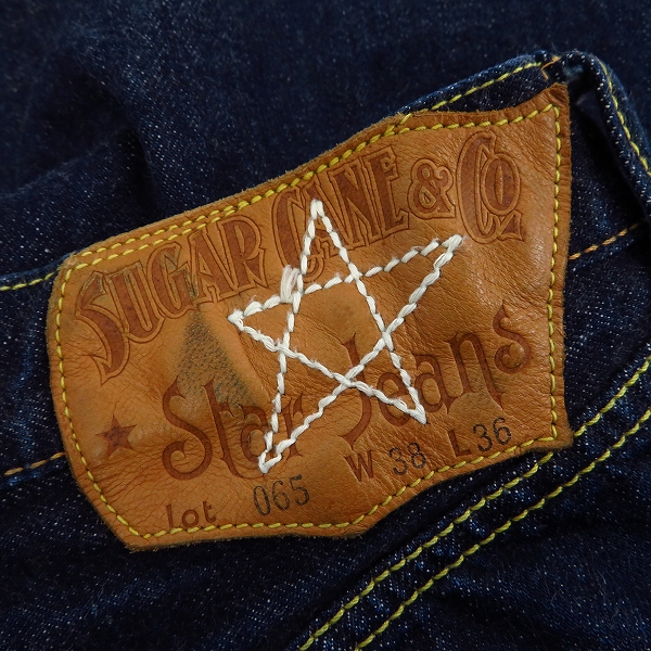 実際に弊社で買取させて頂いたSUGAR CANE/シュガーケーン STAR JEANS デニムパンツ/W38/L36の画像 3枚目