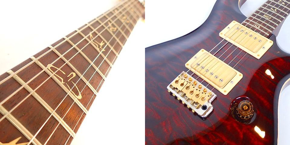 実際に弊社で買取させて頂いた★Paul Reed Smith/ポールリードスミス KQ RUN CUSTOM 24 FIRE RED エレキギター ハードケース付きの画像 4枚目