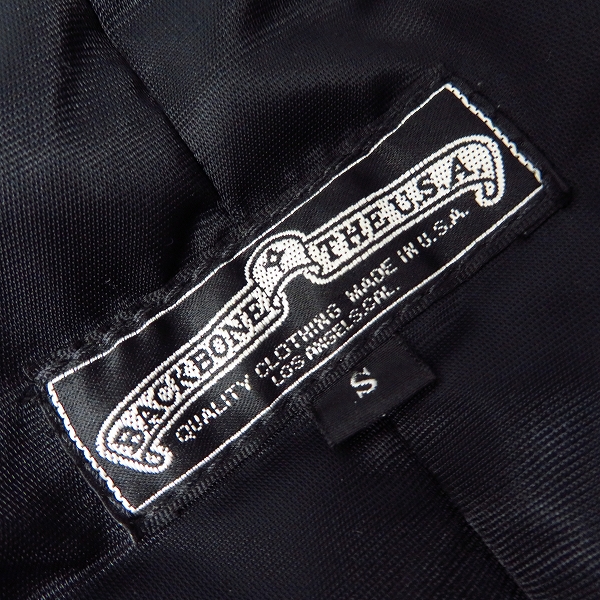 実際に弊社で買取させて頂いたBACK BONE/バックボーン カウレザー ダブルライダースジャケット BB09FW-LB01/Sの画像 4枚目