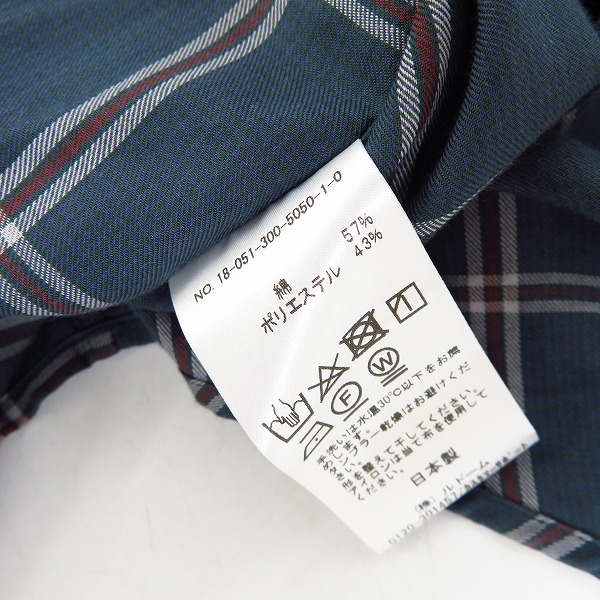 実際に弊社で買取させて頂いたEDIFICE/エディフィス チェック柄 半袖シャツ/Lの画像 4枚目