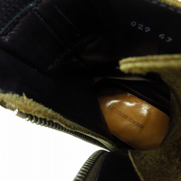 実際に弊社で買取させて頂いたDIET BUTCHER SLIM SKIN/ダイエットブッチャースリムスキン サイドジップ レザーブーツ/43の画像 4枚目