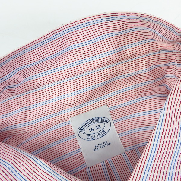 実際に弊社で買取させて頂いたBROOKS BROTHERS/ブルックスブラザーズ ストライプ/チェック 長袖シャツ/M/16-32/2点セットの画像 3枚目