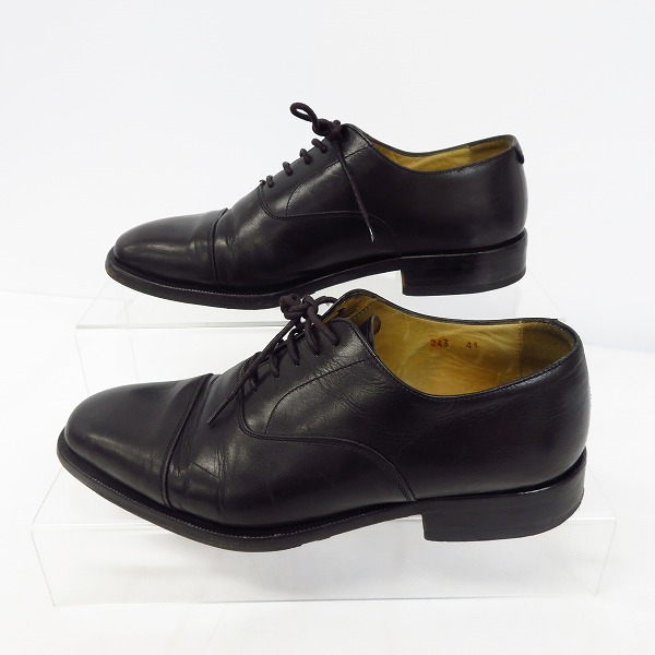 実際に弊社で買取させて頂いたBARNEYS NEWYORK/バーニーズニューヨーク ストレートチップシューズ セミスクエア イタリア製/41の画像 3枚目