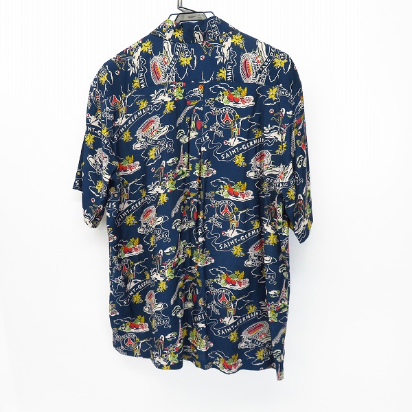 実際に弊社で買取させて頂いたEDIFICExPARIS SAINT-GERMAIN/エディフィス×パリサンジェルマン  半袖アロハシャツ レーヨン/Lの画像 1枚目