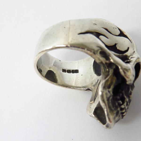 実際に弊社で買取させて頂いた【ギャラ付】CRAZY PIG/クレイジーピッグ トライバルスカルリング 15.5号の画像 6枚目