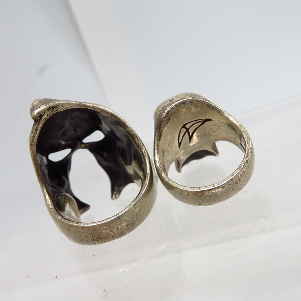 実際に弊社で買取させて頂いた【ギャラ付き】CRAZY PIG/クレイジーピッグ GALLOWS/ギャロウズ スカル リング/12号/13号の画像 2枚目