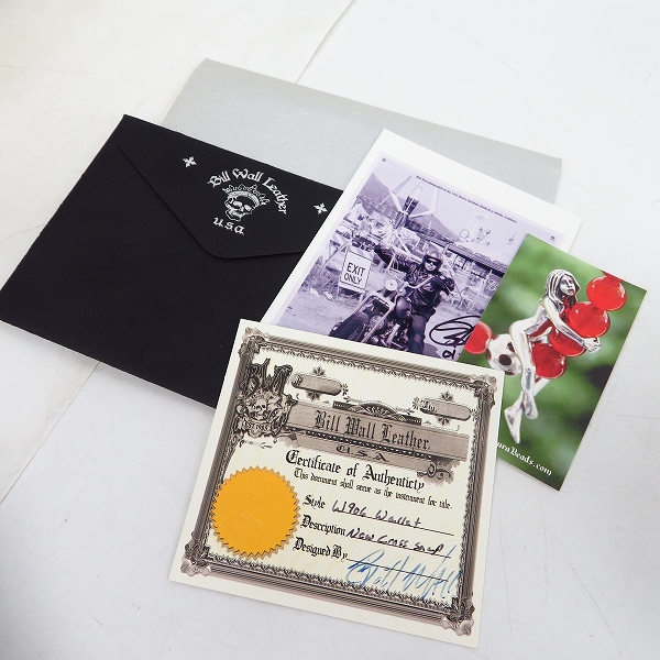 実際に弊社で買取させて頂いた【証明書】BWL/ビルウォールレザー ラージカレンシーウォレット W906の画像 7枚目