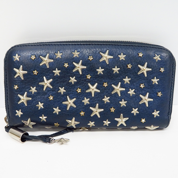 実際に弊社で買取させて頂いたJIMMY CHOO/ジミーチュウ 132 FILIPA PRT クリスタルスタースタッズ 長財布/ウォレットの画像 1枚目