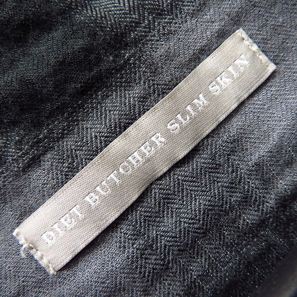 実際に弊社で買取させて頂いたDIET BUTCHER SLIM SKIN/ダイエットブッチャースリムスキン 変形チェックジレ/ベストの画像 2枚目