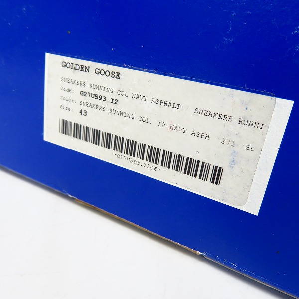 実際に弊社で買取させて頂いたGOLDEN GOOSE/ゴールデングース SNEAKERS RUNNING スニーカー ローカット G27D123 I2/43の画像 8枚目