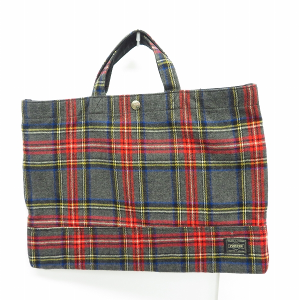 実際に弊社で買取させて頂いたHEAD PORTER/ヘッドポーター チェック柄 ハンドバッグ