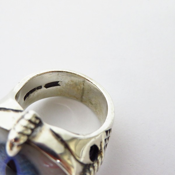 実際に弊社で買取させて頂いた【ギャラ付】CRAZY PIG/クレイジーピッグ フォークロウズアイリング ブルー/キャッツアイ 13.5号の画像 7枚目