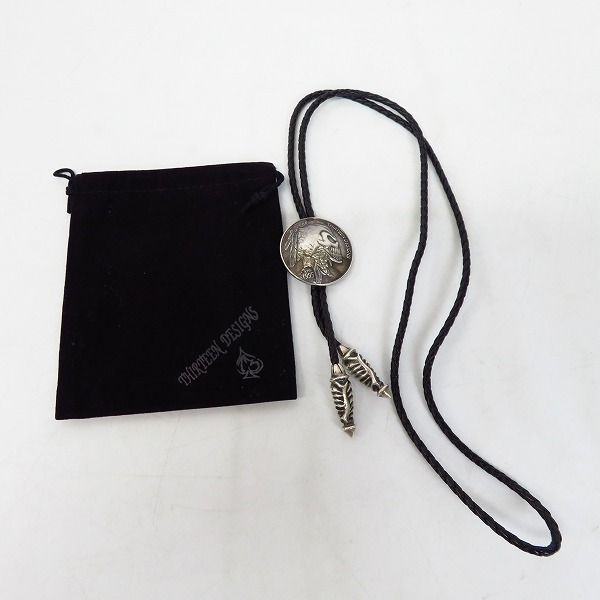 実際に弊社で買取させて頂いたTHIRTEEN DESIGNS/サーティーンデザインズ/13デザインズ スカルコイン ループタイ/ボロタイの画像 7枚目