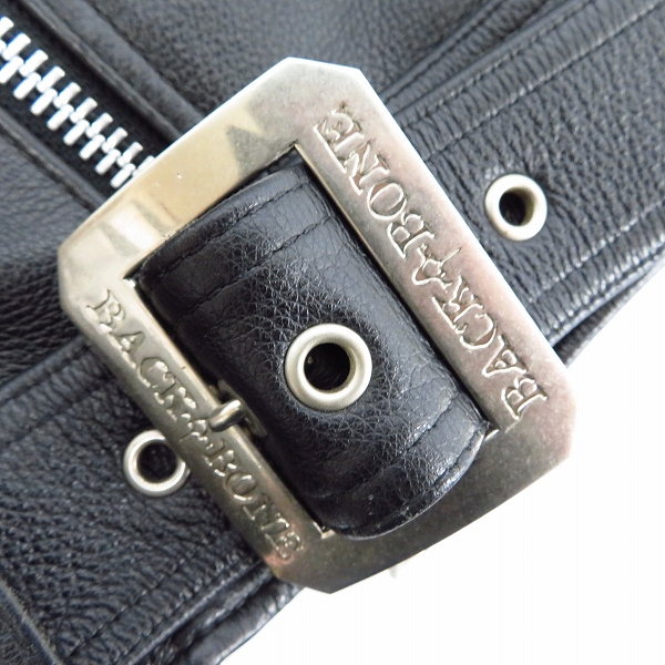 実際に弊社で買取させて頂いたBACK BONE/バックボーン カウレザー ダブルライダースジャケット BB09FW-LB01/Sの画像 2枚目