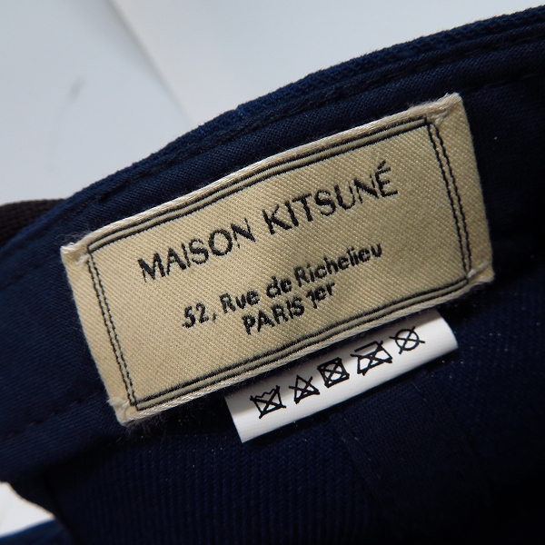実際に弊社で買取させて頂いたMAISON KITSUNE/メゾンキツネ 2019SS ベースボールキャップ AU06100WW0007の画像 4枚目
