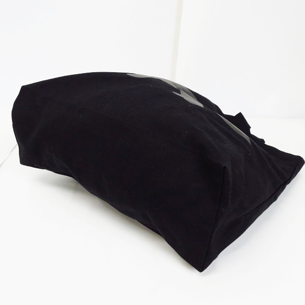 実際に弊社で買取させて頂いたMAISON KITSUNE/メゾンキツネ ロゴプリント オールブラックトートバッグの画像 2枚目