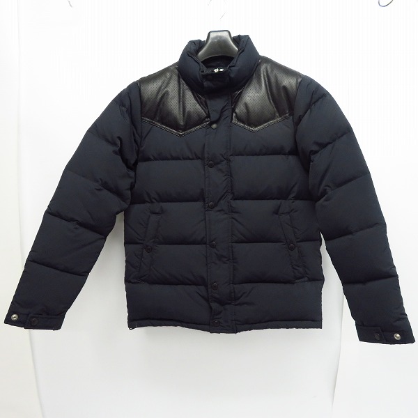 実際に弊社で買取させて頂いたHEAD PORTER PLUS/ヘッドポータープラス レザー切り替え ナイロンジャケット/M