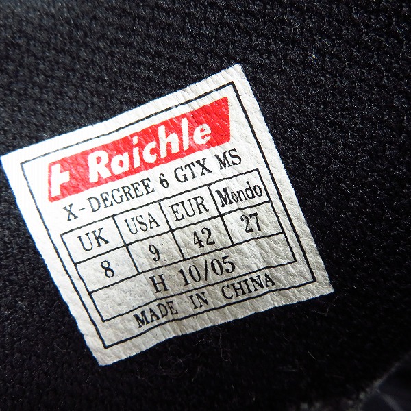 実際に弊社で買取させて頂いたRaichle/ライケル X-degree-GTXMS/クロスディグリー 6 GORE-TEX/ゴアテックス トレッキングブーツ/登山靴 27の画像 5枚目