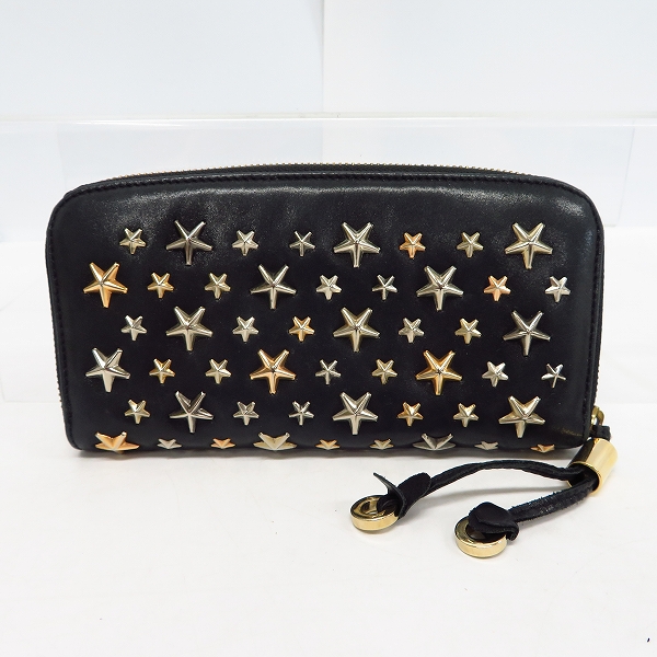 実際に弊社で買取させて頂いたJIMMY CHOO/ジミーチュウ フィリパ FILIPA-CST フィリパ スタースタッズ ラウンドファスナーロングウォレット/長財布