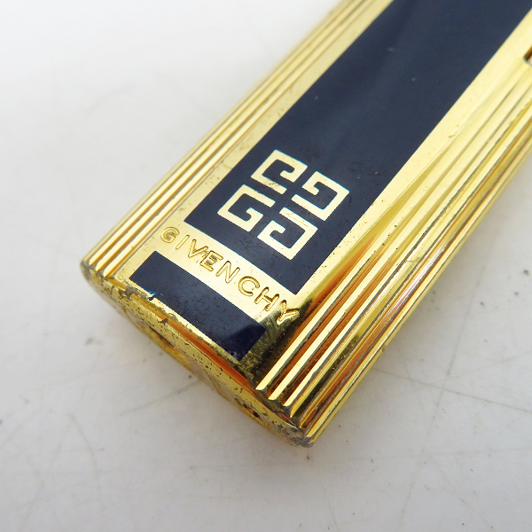 実際に弊社で買取させて頂いたGIVENCHY/ジバンシー ガスライター ネイビー×ゴールドの画像 5枚目