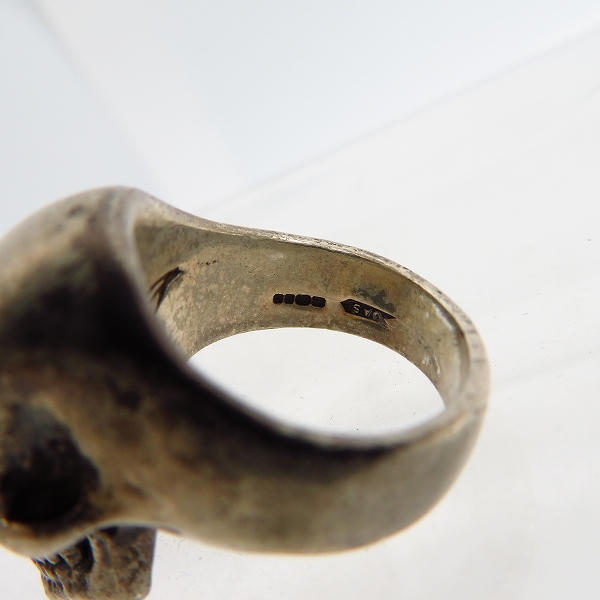 実際に弊社で買取させて頂いた【ギャラ付き】CRAZY PIG/クレイジーピッグ GALLOWS/ギャロウズ スカル リング/12号/13号の画像 5枚目