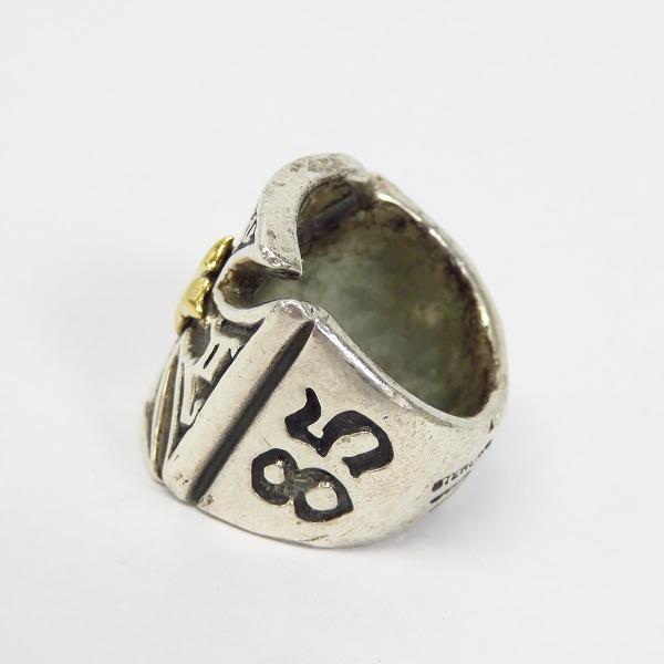 実際に弊社で買取させて頂いたBILL WALL LEATHER/BWL/ビルウォールレザー 18K MALIBU/マリブ クロス リング/9号の画像 2枚目