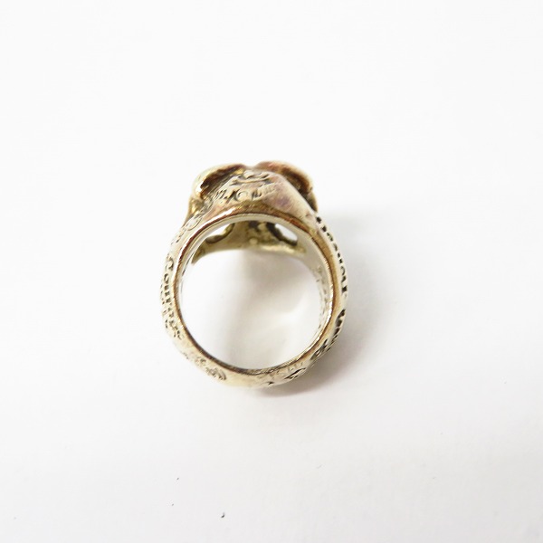 実際に弊社で買取させて頂いたBWL/ビルウォールレザー グラフィティスモールグッドラックスカルリング/サファイア&アメジストwサダー 1号の画像 4枚目