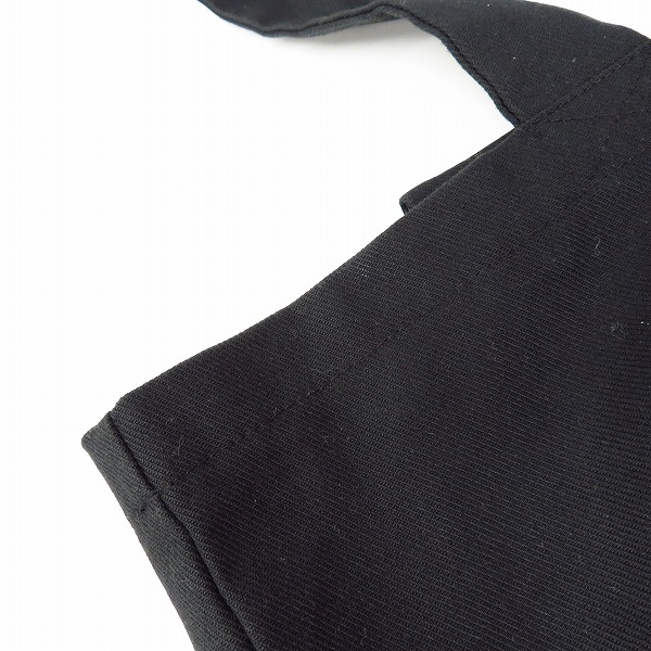 実際に弊社で買取させて頂いたMAISON KITSUNE/メゾンキツネ ロゴプリント オールブラックトートバッグの画像 6枚目