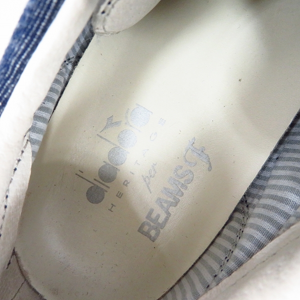 実際に弊社で買取させて頂いたDIADORA HERITAGE/ディアドラヘリテージ EQUIPE H CANVAS SW BEAMS/ビームス別注 161743-60065/25.5 の画像 4枚目