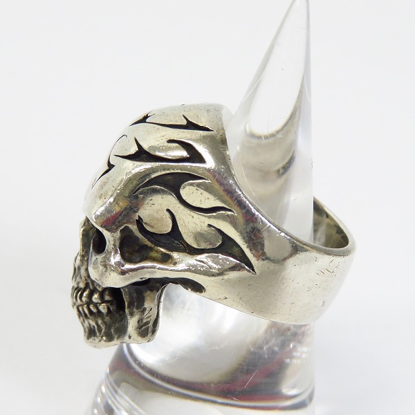 実際に弊社で買取させて頂いた【ギャラ付】CRAZY PIG/クレイジーピッグ トライバルスカルリング 15.5号の画像 2枚目