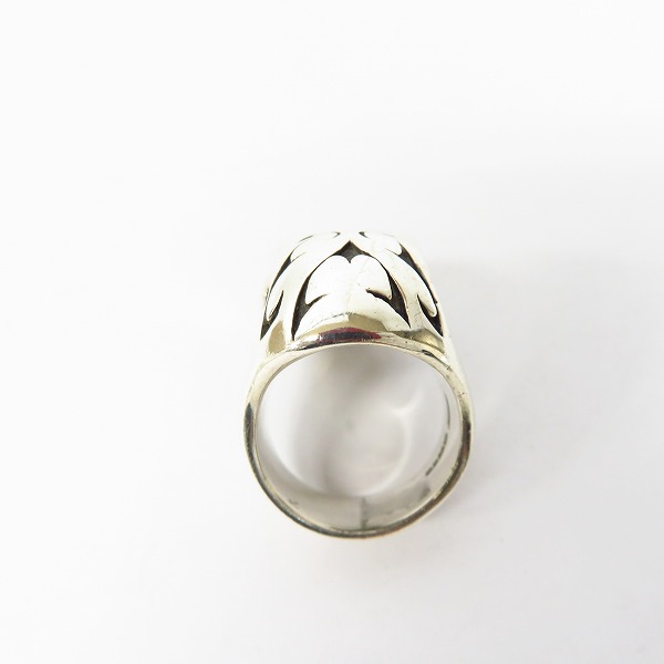 実際に弊社で買取させて頂いた【ギャラ付】CRAZY PIG/クレイジーピッグ トライバルスカルリング 15.5号 の画像 4枚目