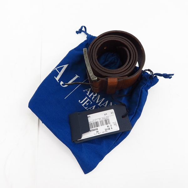 実際に弊社で買取させて頂いたARMANI JEANS/アルマーニジーンズ レザーベルト イタリア製の画像 6枚目